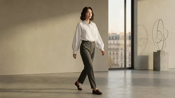 imported_White_Lyocell_Wrinkle-Free_Shirt_For_Women