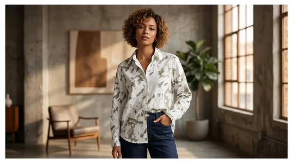 imported_White_Designer_Lyocell_Tencel_comfort_Fit_Shirt_For_Women