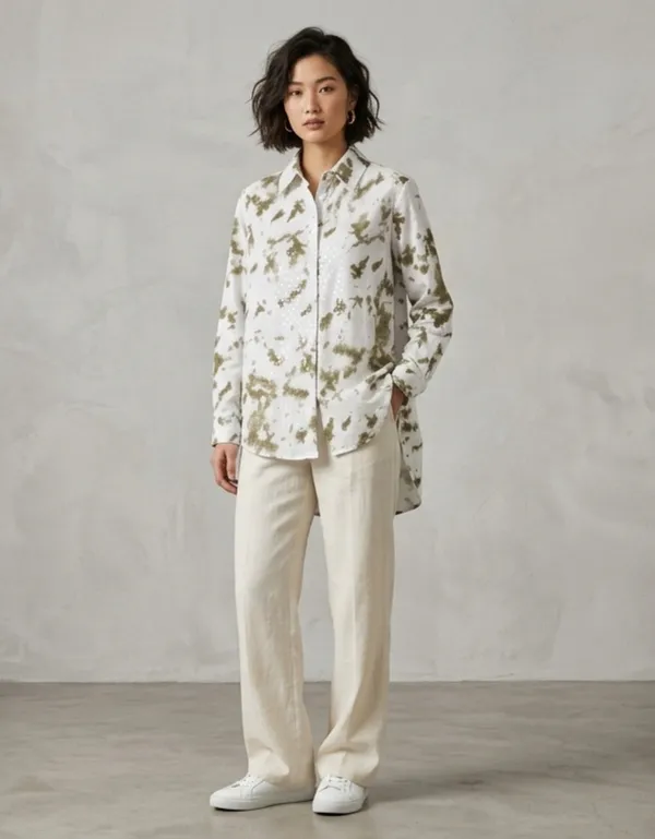 imported_White_Designer_Lyocell_Tencel_comfort_Fit_Shirt_For_Women