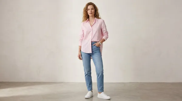 Imported_Pink_Lyocell_Tencel_Silk-Touch_Wrinkle_Free_Shirt_For_Women