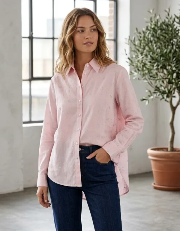 Imported_Pink_Lyocell_Tencel_Silk-Touch_Wrinkle_Free_Shirt_For_Women