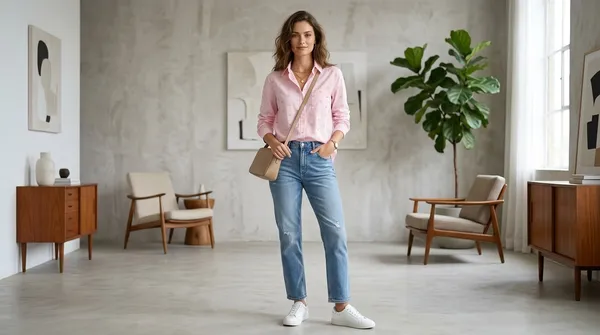 Imported_Pink_Lyocell_Tencel_Silk-Touch_Wrinkle_Free_Shirt_For_Women