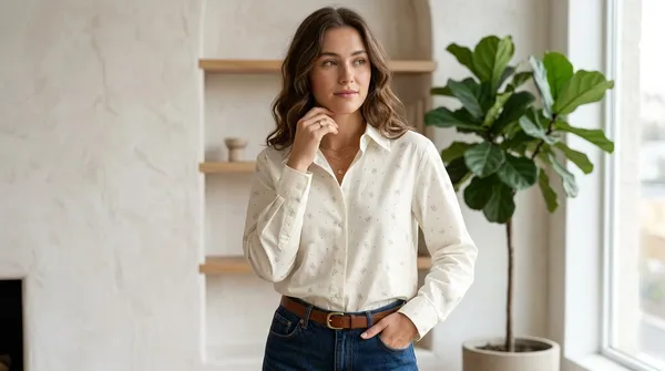 Imported_Off-White_Lyocell_Relaxed_Fit_Shirt_For_Women