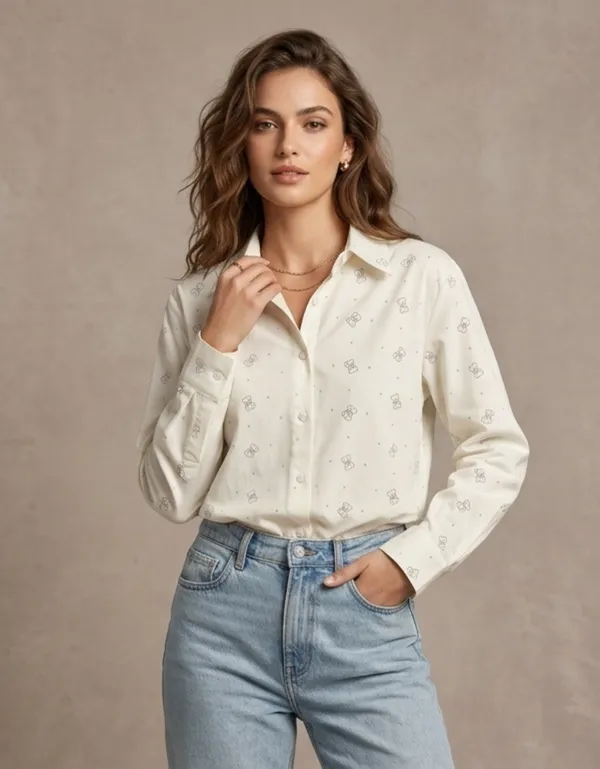 Imported_Off-White_Lyocell_Relaxed_Fit_Shirt_For_Women