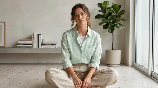 imported_light_Green_Lyocell_Silk-Touch_Shirt_For_Women