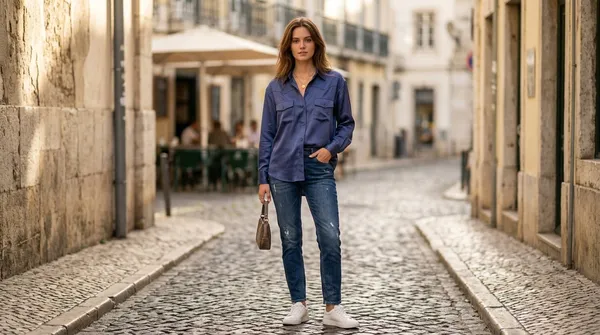 Imported_Navy_Blue_Lyocell_Smart_Fit_Wrinkle_Free_Shirt_For_Women