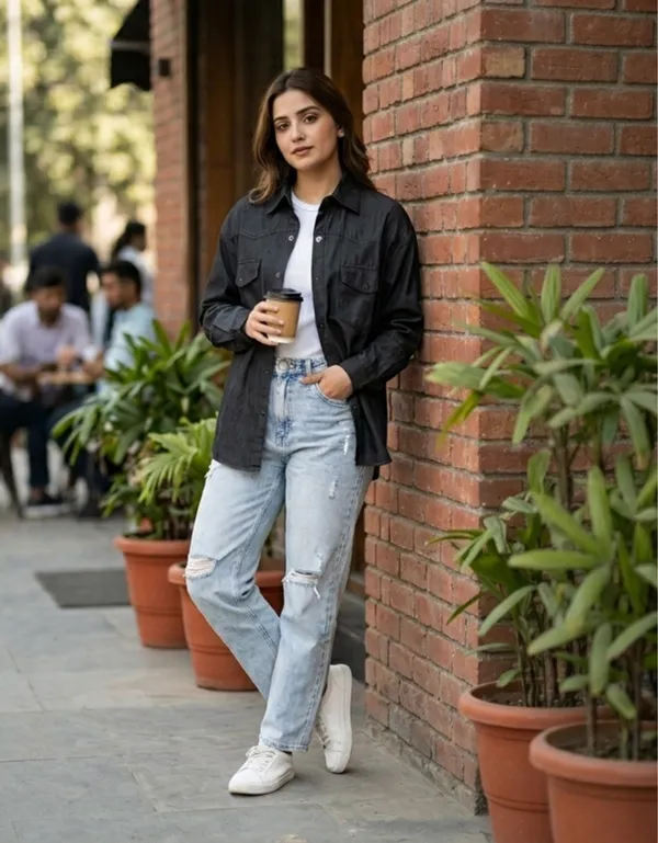 Imported_Black_Lyocell_Relaxed_Fit_Shirt_For_Women