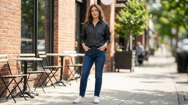 Imported_Black_Lyocell_Relaxed_Fit_Shirt_For_Women