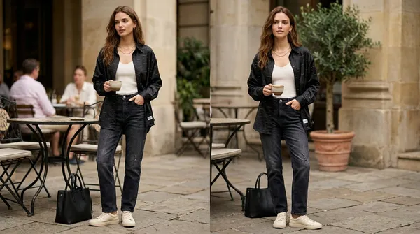 imported_Black_Lyocell_Tencel_comfort_Fit_Shirt_For_Women