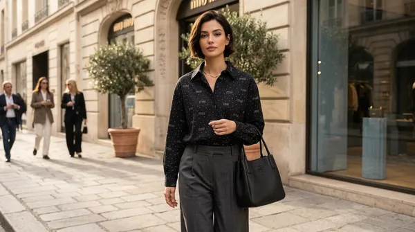 Imported_Black_Lyocell_Smart_Fit_Wrinkle_Free_Shirt_For_Women
