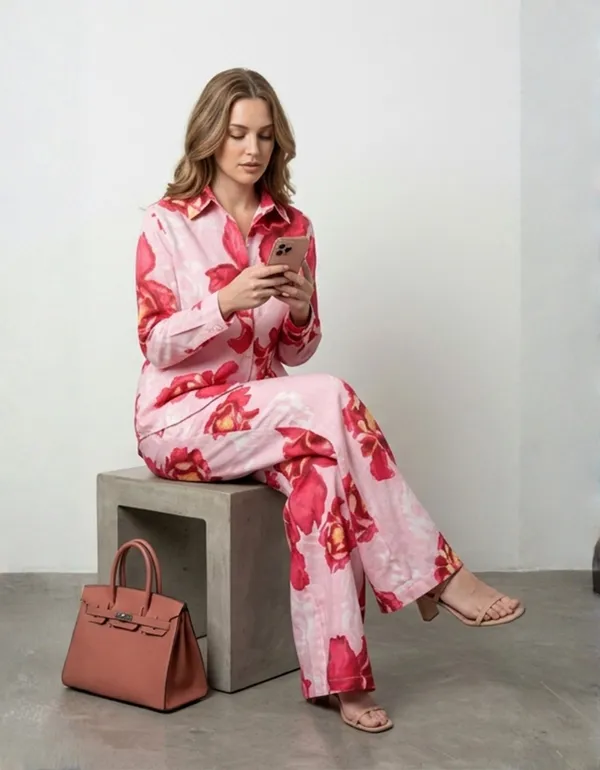 Imported_Pink_Ice_Silk_Satin_Paisley_Summer_Co-Ord_Set_For_Women