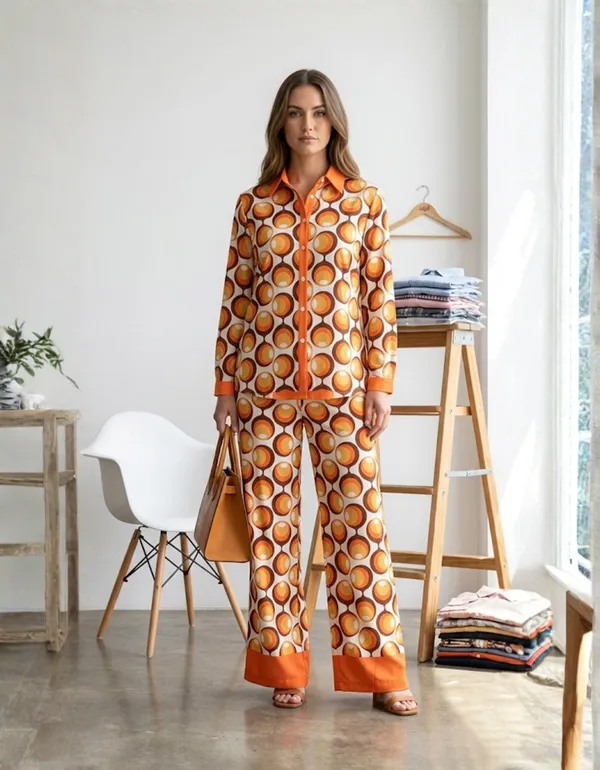 Imported_Orange_Ice-Silk_Satin_Paisley_Co-Ord_Set_For_Women