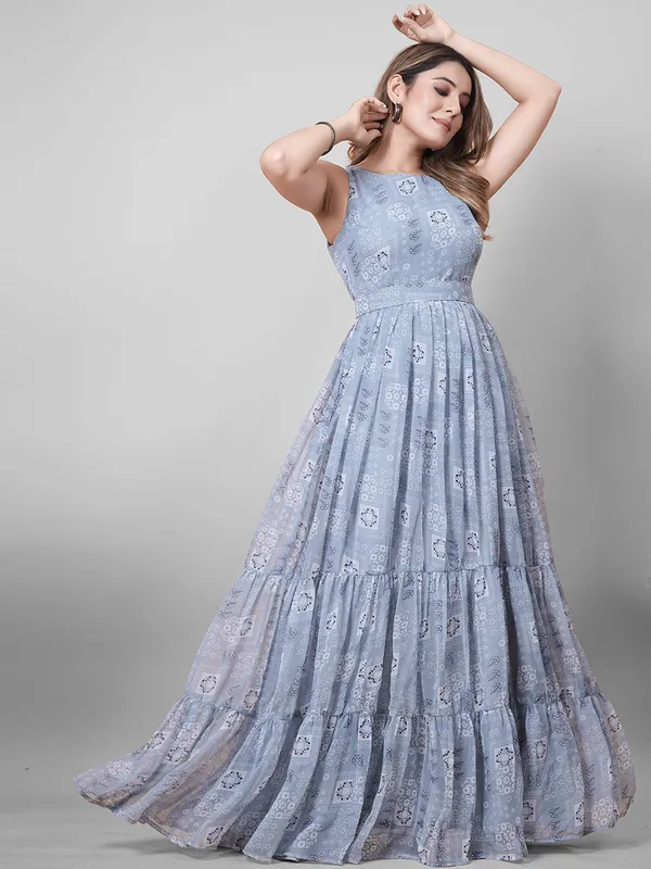 Neeva_store_Georgette_Grey_Color_Gown