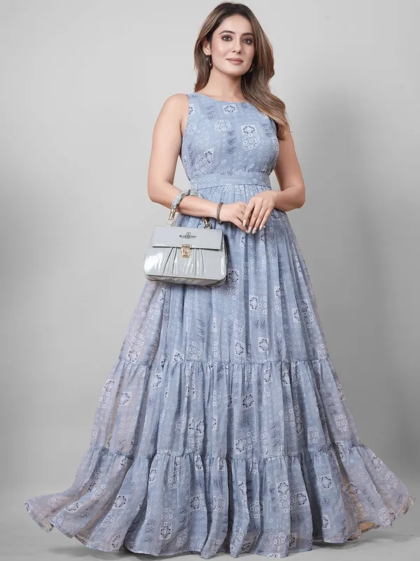 Neeva_store_Georgette_Grey_Color_Gown