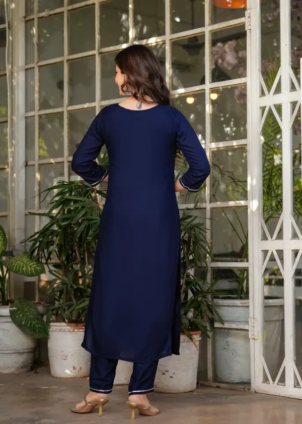 Neeva_store_Viscose_Navy_Color_Kurta_Suit_Set