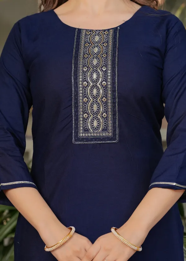 Neeva_store_Viscose_Navy_Color_Kurta_Suit_Set
