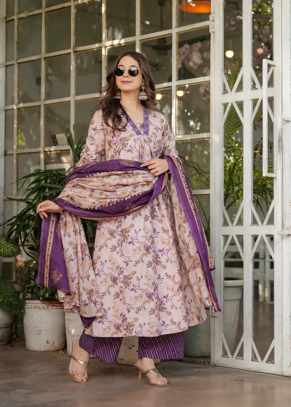 Neeva_store_Cotton_Blend_Multi_Color_Kurta_Suit_Set