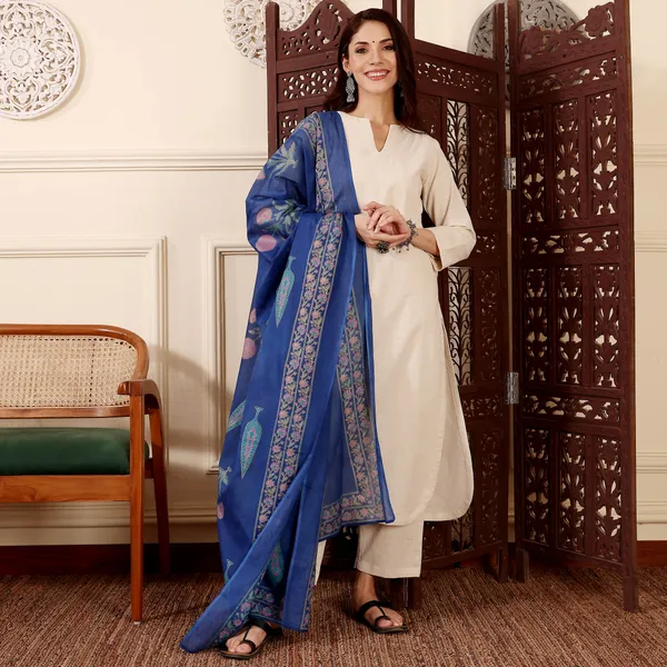 Neeva_store_Viscose_White_Color_Kurta_Suit_Set