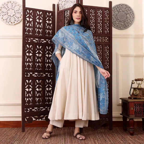 Neeva_store_Viscose_White_Color_Kurta_Suit_Set