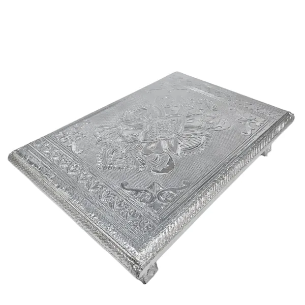 Balaji_Mart_Royal_Silver_Pooja_Chowki_Aluminium_All_Purpose_Chowki_(Silver,_Pack_Of_1)