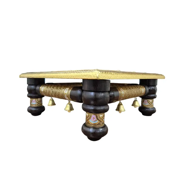 Decorative_Gold_Meenakari_Floral_Chowki_Stand