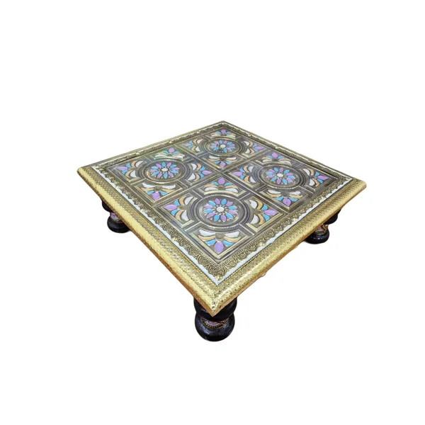 Decorative_Gold_Meenakari_Floral_Chowki_Stand