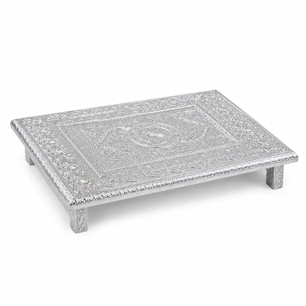 Royal_Silver_Embossed_Pooja_Chowki_–_15_×_21_Inch