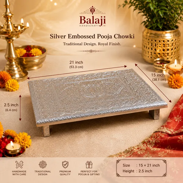 Royal_Silver_Embossed_Pooja_Chowki_–_15_×_21_Inch
