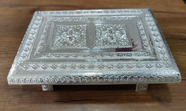 Sgh_P(S)7*10_Aluminium_All_Purpose_Chowki_(Silver,_Pack_Of_1)