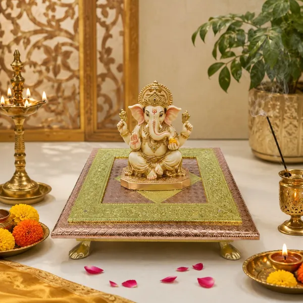 Balaji_Mart_Meenakari_Bajot_8X8_Inch_Wooden_Pooja_Chowki_(Gold,_Pink,_Pack_Of_1)