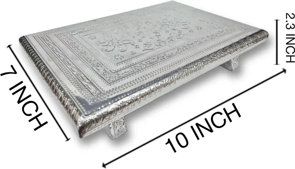 Balaji_Mart_Royal_Silver_Pooja_Bajot_Wooden,_Aluminium_All_Purpose_Chowki_(Steel,_Pack_Of_1)