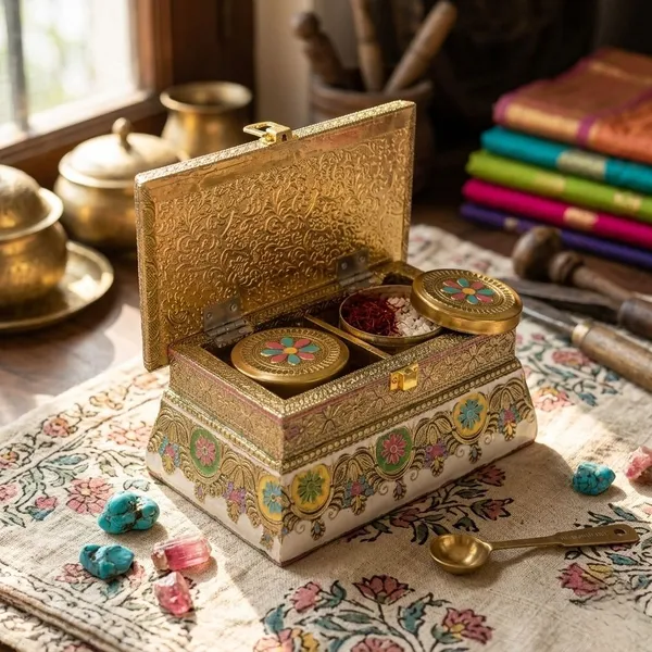 Balaji_Mart_Wooden,_Glass_Utility_Container_-_100_G_(Gold)