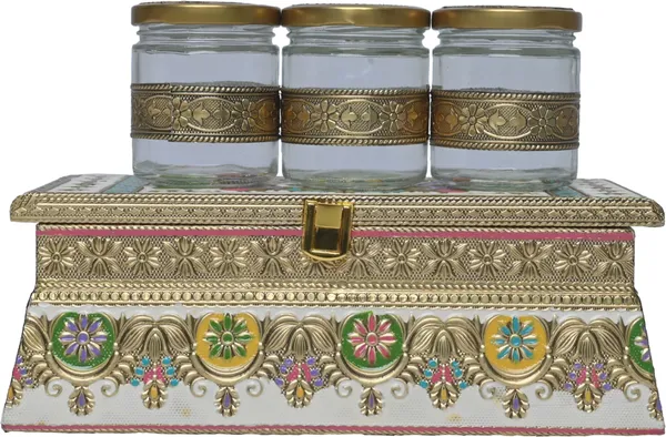 Balaji_Mart_Wooden,_Glass_Utility_Container_-_100_G,_100_G,_100_G_(Gold)