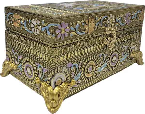 Balaji_Mart_Wooden,_Glass_Utility_Container_-_100_G,_100_G_(Gold,_Multicolor)
