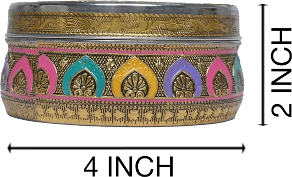 Balaji_Mart_Stainless_Steel_Utility_Container_-_500_Ml_(Pack_Of_10,_Multicolor,_Gold)