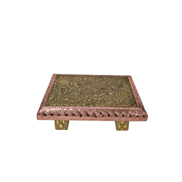 Golden_Pink_Embossed_Peacock_Design_Pooja_Chowki