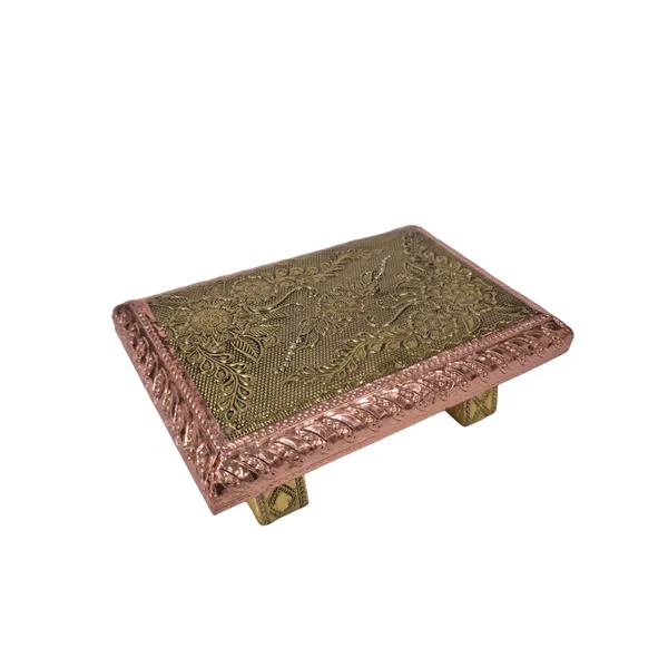 Golden_Pink_Embossed_Peacock_Design_Pooja_Chowki