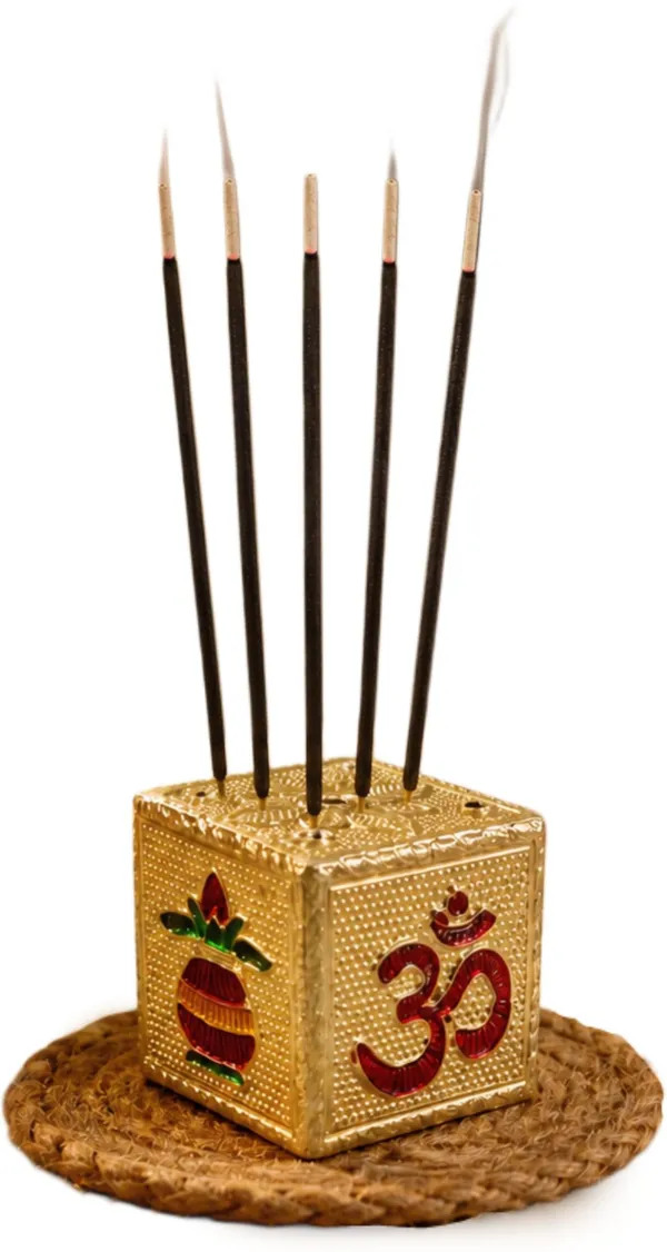 Balaji_Mart_Golden_Metal_Incense_Stick_Stand_Wooden_Incense_Holder_(Gold)