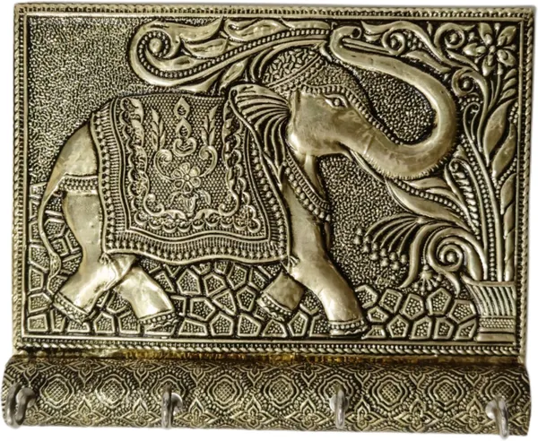 Balaji_Mart_Wood_Key_Holder_(4_Hooks,_Gold)