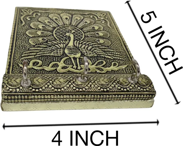 Balaji_Mart_Wood_Key_Holder_(3_Hooks,_Gold)