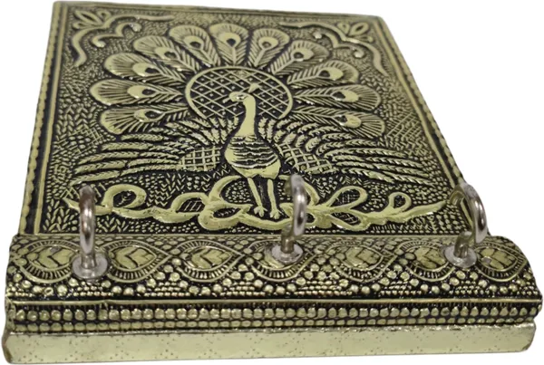 Balaji_Mart_Wood_Key_Holder_(3_Hooks,_Gold)
