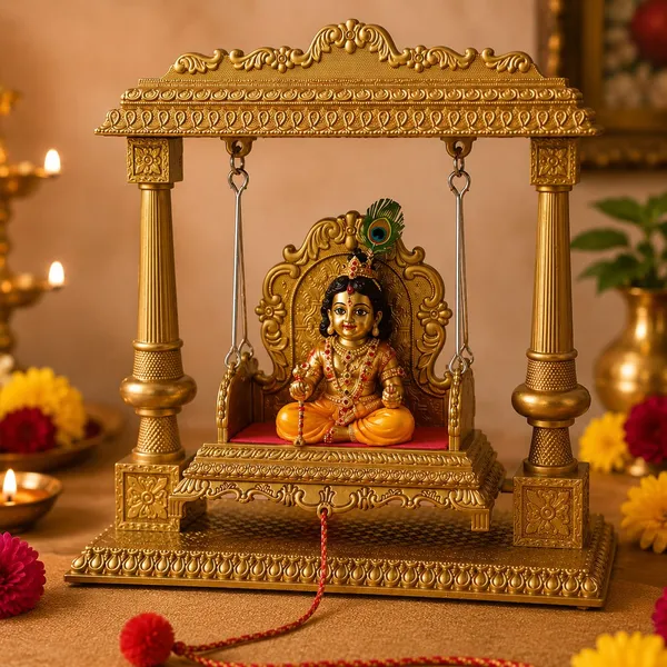 Balaji_Mart_Janmashtami_Celebrations,_Home_Temple_Decoration,_Krishna_Idol,_Bal_Gopal_Idol_Jhula_()