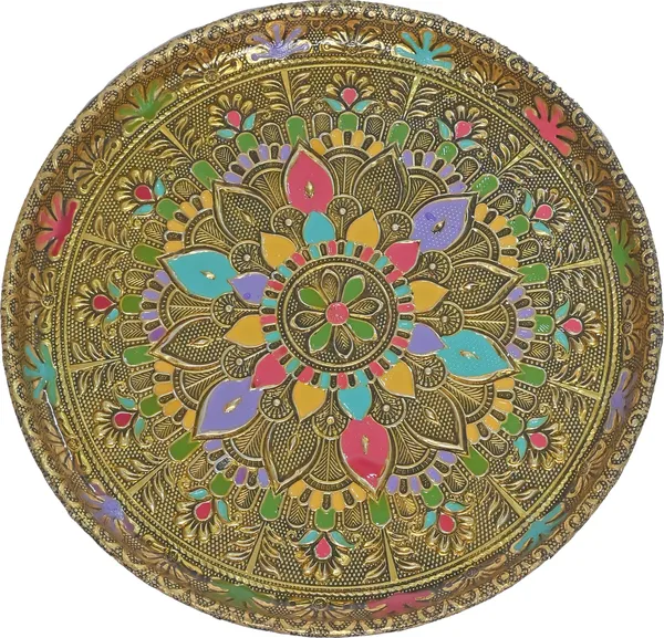 Balaji_Mart_Premium_Meenakari_Pooja_Thali_Bm-10_Stainless_Steel_(1_Pieces,_Multicolor,_Gold)