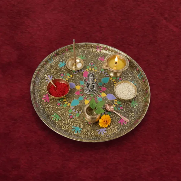 Balaji_Mart_Premium_Meenakari_Pooja_Thali_Bm-10_Stainless_Steel_(1_Pieces,_Multicolor,_Gold)