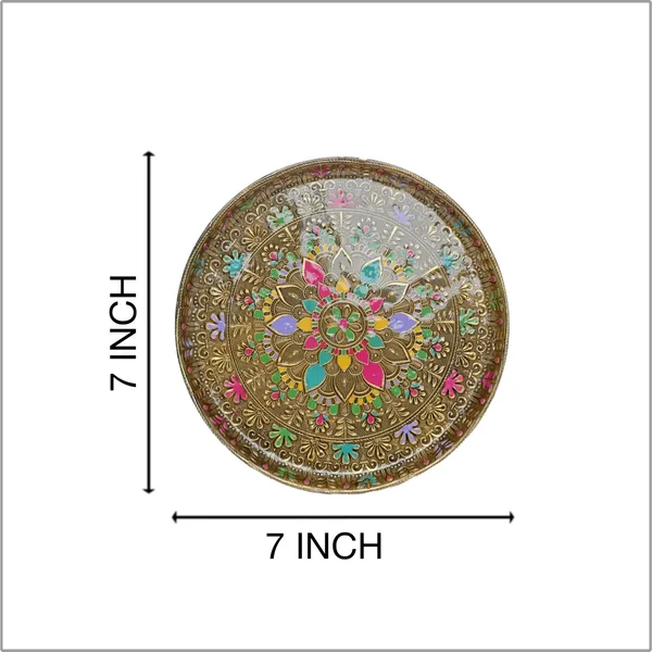 Balaji_Mart_Premium_Meenakari_Pooja_Thali_(7_Inch)_Bm-10.03_Stainless_Steel_(1_Pieces,_Multicolor,_Gold)