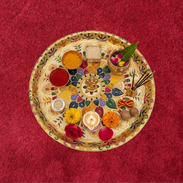 Balaji_Mart_Handcrafted_Meenakari_Decorative_Pooja_Thali_Stainless_Steel,_Aluminium_(1_Pieces,_Gold,_Multicolor)