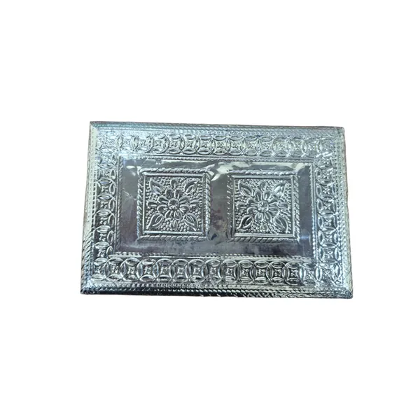 Silver_Metal_Embossed_Decorative_Pooja_Chowki