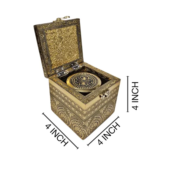Golden_Embossed_Metal_Storage_Box_With_Decorative_Jar