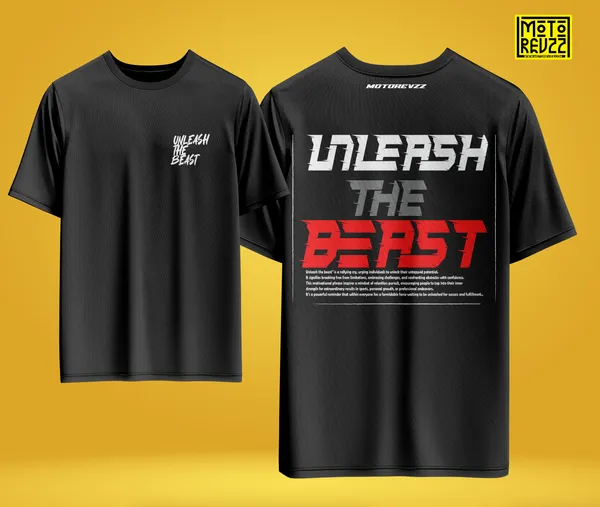 Unleash_The_Beast_Oversized_T_Shirt_For_Bikers_Black