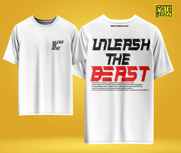 Unleash_The_Beast_Oversized_T_Shirt_For_Bikers_White